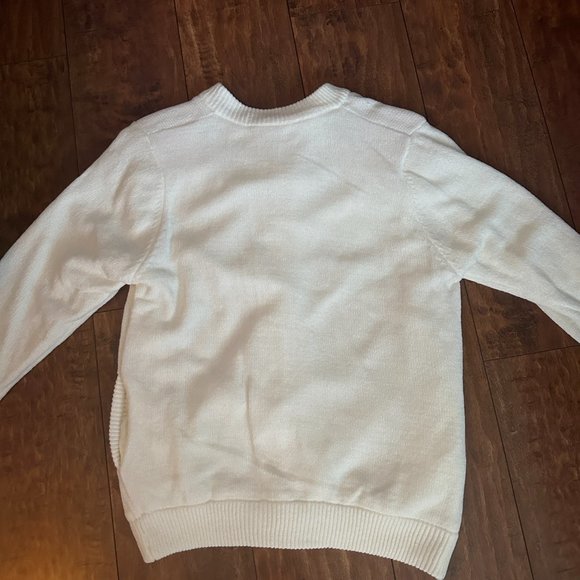 Flower Embroidered White Sweater - Picture 2 of 2